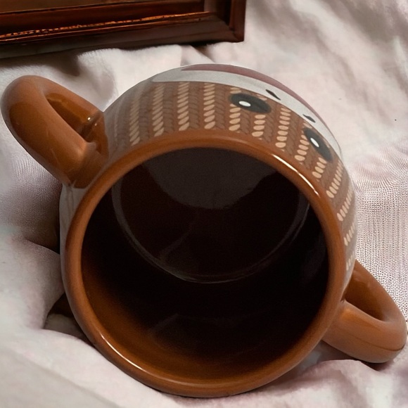 Galerie Sock Monkey Coffee Mug Tea Double Handle Ceramic Brown Cup - Picture 6 of 7